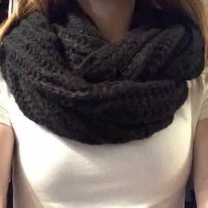 Black Knitted Infinity Scarf